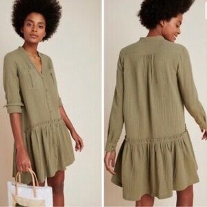 Anthropologie Maeve Katie Textured Utility Tunic Dress (Preloved) MSRP $138